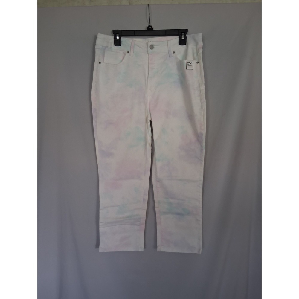 Womans Pastel White Jeans Size 14
